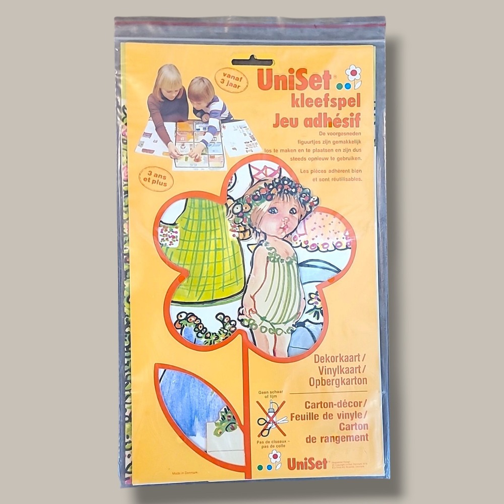UniSet Paper Doll Adhesive Play Set Dutch Vinyl‎ Board Uncut Vintage 1970s